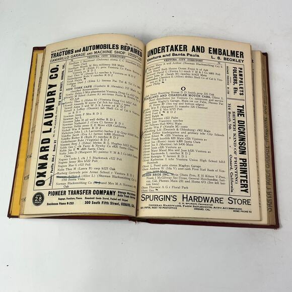 1918-19 CA Ventura County Directory FAIR Business Ancestry Genealogy Antique Vtg - Picture 10 of 16